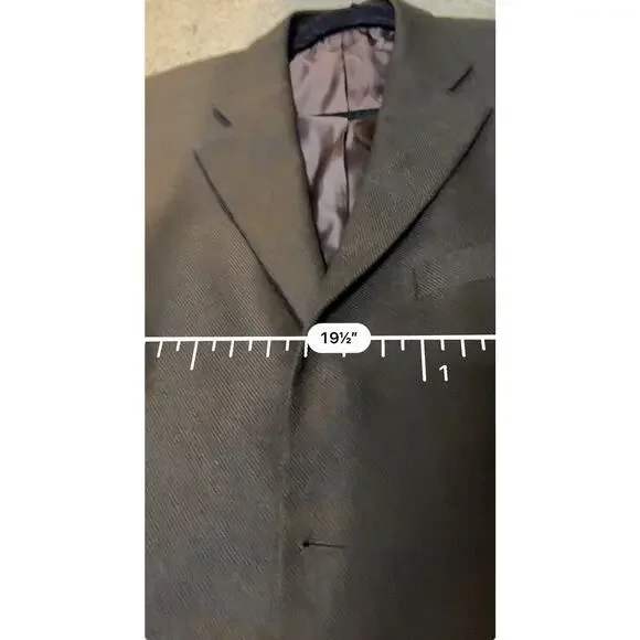 Gianni Manzoni Italy Pure New Wool Blazer Sport Coat Lanificio di Pray Brown
